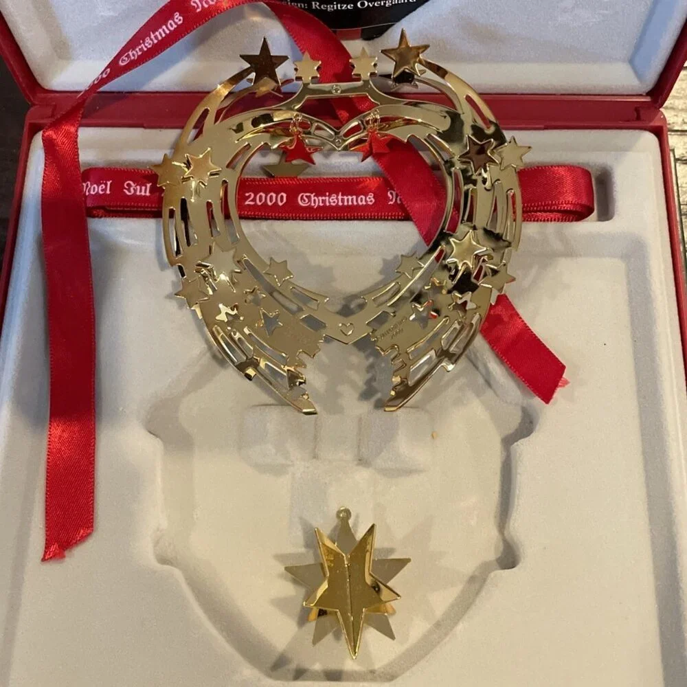Georg Jensen 2000‎ Christmas Shooting Star Ornament Holiday Box Denmark Vintage